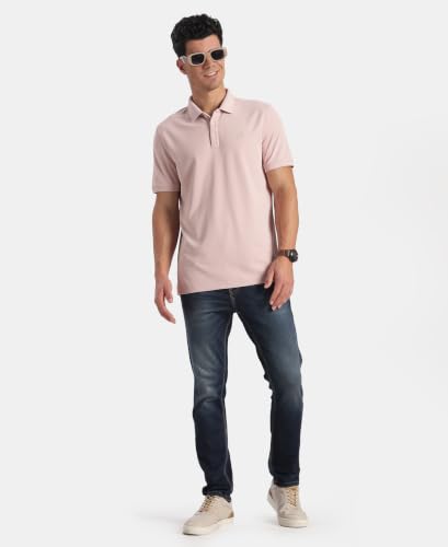 Image of Jockey AM38 Men's Microfiber Fabric Solid Half Sleeve Polo T-Shirt with StayDry & StayFresh Technology