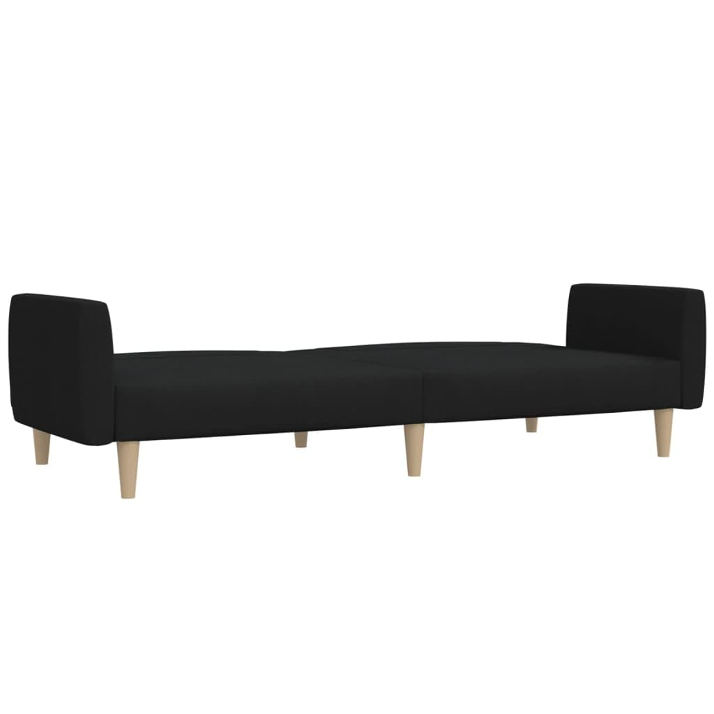 Divano Letto a 2 Posti Nero in Tessuto,Divano da Soggiorno,Divano di Design Moderno,Divano Letto 2 Posti Economico-375786