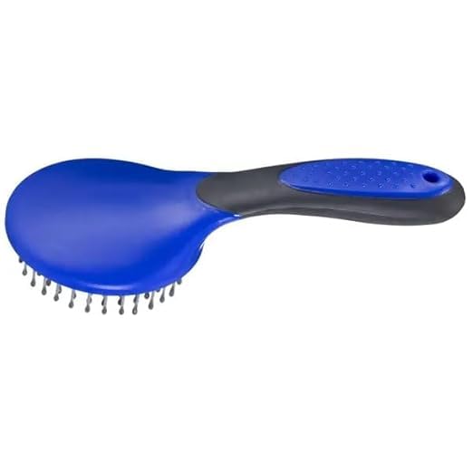 MPMH Ergonomics Mane & Tail Comb, Long Bristle Horse Hair Leather Cleaning Brush, Comfortable, Durable and Easy to Use, Professional Horse Grooming Comb, Forky Comb for Horses (Blue/Grey)