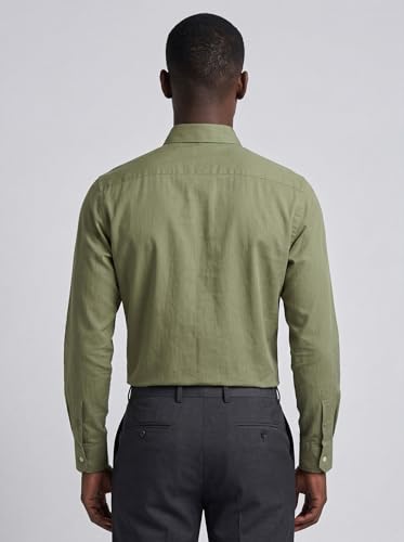 Image of INKAST Men's Cotton Blend Plain Formal Shirt | Full Sleeves Solid Shirts| Straight Regular Fit | Office and Regular Wear