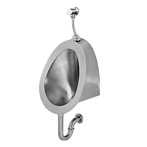 OTQEFTN Wall-Mounted Male Urinal Induction Drainage Public Toilet Urinal,Commercial Bathroom Urinal Funnel Toilet