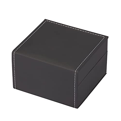 Luxury Black Single Watch Gift Box with Pillow PU Leather Wristwatch Display Case Organizer for Men