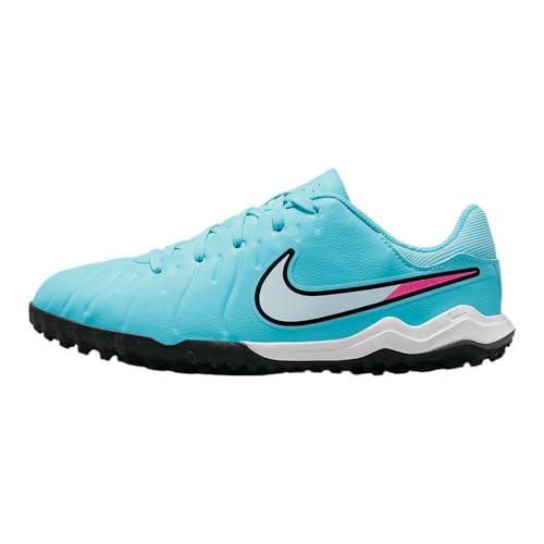 Nike Jr. Tiempo Legend 10 Academy Little/Big Kids' Turf Low-Top Soccer Shoes (DV4351-401, Copa/White)