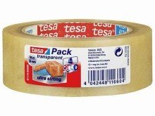 Tesa© Tesapack© Ultra Strong - Nastro adesivo in PVC, 66 m x 38 mm, trasparente