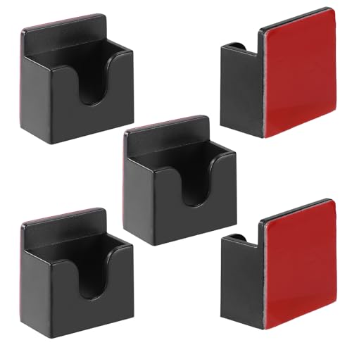 5pcs Walkie Talkies Belt Clip Holder, Black Walkie Talkie Car Mount Handheld Radio Holder with Back Adhesive for Most Handheld Intercom