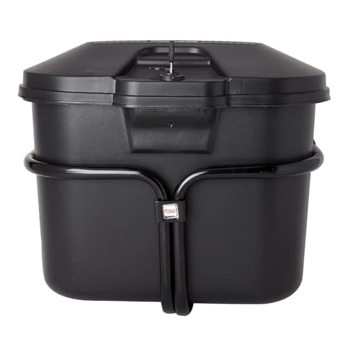 Image of SKYA STAR Q-Frame Universal Bike Stylish Side Luggage Holder with Lock | Motorcycle Side Box /Diggy /Luggage Box | Weatherproof & Secure Fitment [Matte Black]