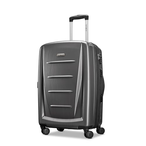 Image of Samsonite Winfield 2 Hardside Expandable Luggage with Spinner Wheels, Charcoal, 3-Piece Set (20 /24 /28)