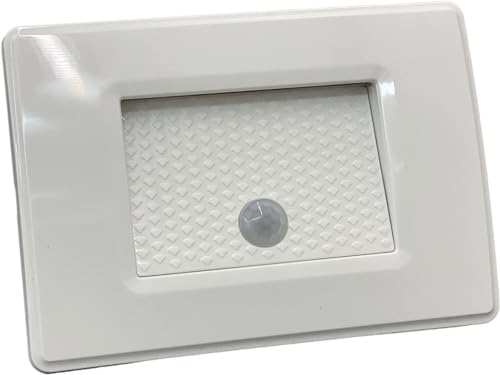 Dopastore Faretto Segnapasso LED ad Incasso 1.3W Compatibile con Cassetta 503 Luce da Parete con Sensore di Movimento PIR 220V Per Interni IP20 Corridoio Ingresso (Luce calda 3000K, Bianco)