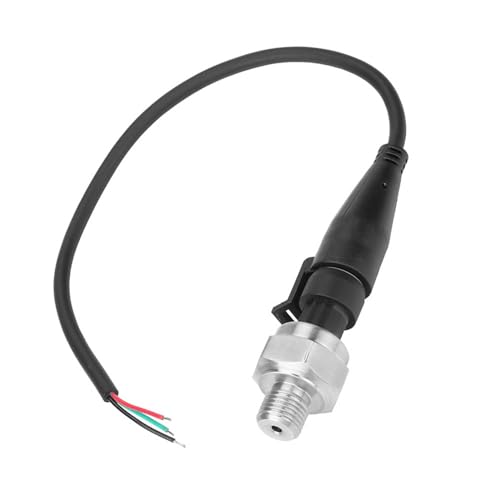 Sensor de Transductor de Presión G1/4', Sensor de Presión de Acero Inoxidable DC 5V para Agua, Aire, Gas, Combustible, Diesel(0-80Psi)