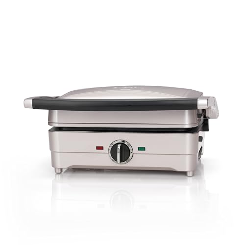 Cuisinart Style Collection 2 in 1 Waffle & Pancake Maker| Non-Stick Removable Plates | Frosted Pearl | WAF2U (Pack of 1)