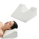 Facial Surgery Recovery Pillow Back Sleeper Wedge Pillow for Facelift & Rhinoplasty Recovery,Memory Foam Support Back Sleeping Training Pillows Suit for After Neck Surgery Hair Transplant or Nose Job