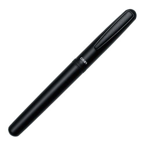 Image of OHTO CR01 Ceramic Roller Pen Matte Black Body with 0.7mm Blue Ink, Refillable Smooth Writing Pen with Ergonomic Grip, Durable Metal Body - Ideal for Professional & Students for Everyday [Without Box]