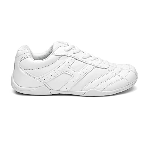 Brexli Cheer Shoes Women - White Cheerleading Shoes For Girls & Youth Cheer Competition Sneakers Pu 8 #TOP3