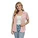 USBD Post Mastectomy Shirt with Drain Pockets Lapel Collar Post Op Button Down Recovery Tops (Pink, 2XL)