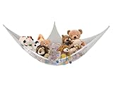 Dreambaby Super Corner Toy Hammock Net Organizer - with Stuffed Animal Toy Chain Hanger - 6ft Long - Holds up to 10lbs Maximum Weight - White - Model F605