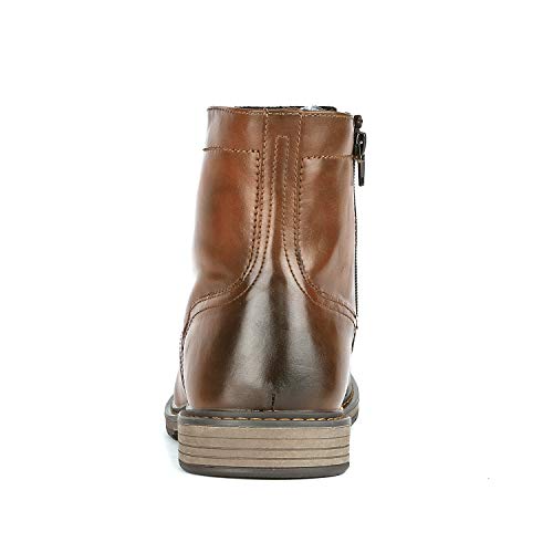 Bruno Marc Men's Motorcycle Boots Oxford Dress Boot,Camel,Size 10.5,PHILLY_11 - Thumbnail 5