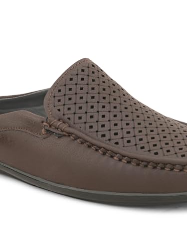 Image of SIR CORBETT Leather Back Open Mule Loafers Shoes for Men (Size 6 to 13)