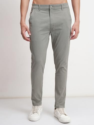 Image of Highlander Men's Slim Fit Formal Trousers | Ankle Length |Smart Trousers for Men | Chino Trousers for Men|Elegant Design | Comfortable Fabric for Daily Work & Formal Occasions