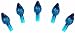 Creative Hobbies Ceramic Christmas Tree Replacement Lights, Medium Twist Light Ornaments, Light Blue Color, 144 Piece Pack