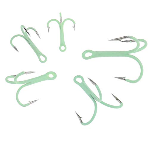 Creative-Idea Luminous Treble Hooks,40Pcs Treble Hook Fish Triple Assorted Set With Storage Organizer Box Glow In Dark Night Fishing Gear Saltwater #TOP4
