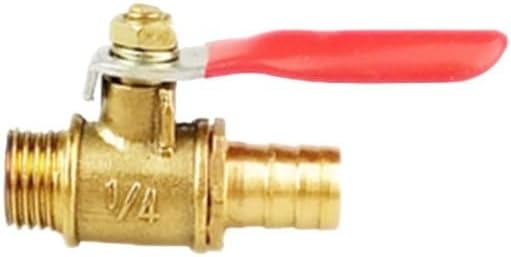 Compact Red Handle Brass Ball Valve for On Off Control in For water and Natural Gas Piping Installations (2 points 8mm)
