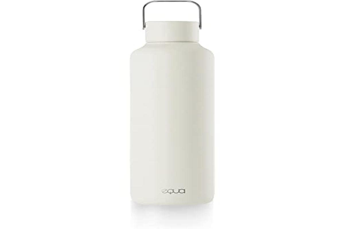 Equa Timeless Insulated Water Bottle, Double Walled Stainless Steel, 24 Hours Cold Or Up To 12 Hours Hot, Bpa Free, Leak-Proof, Durable, Multifunctional (Off White, 600 Ml)-image