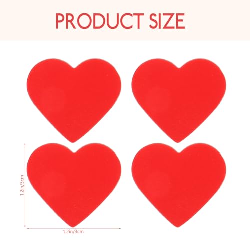 Imanes de corazón para refrigerador rojo y rosa, 40 piezas miniatura 4