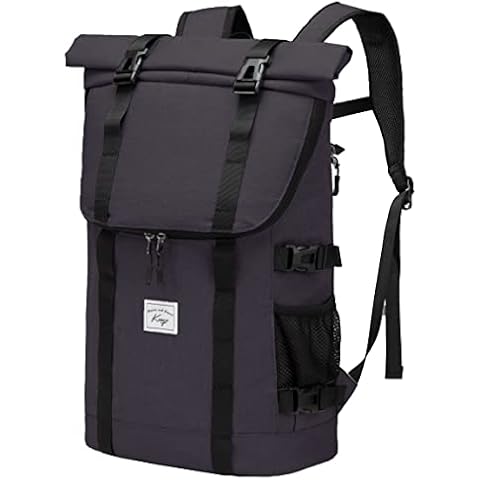 Kasgo Laptop Backpack for Men, Water Resistant 17 inch Computer Rucksack, Business Backpack College School Student Casual Daypack for Teenagers Boys Girls Travel Work Hiking, Dark Grey Cover