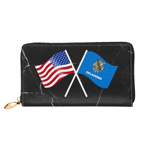 American And Oklahoma Flag Wallet Card Bag2
