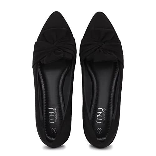 MUSSHOE Women's Flats Dressy Pointed Toe Comfortable Bowknot Ballet Flats Shoes4
