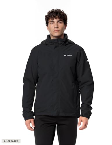 VAUDE Escape Wattierte Fahrrad- Regenjacke Herren – Black – Gr. 3XL – Ansicht 4