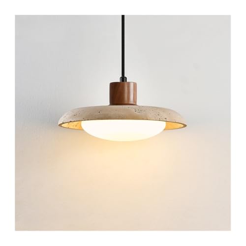 Suspension LED en pierre jaune pour éclairer table de salon et lit