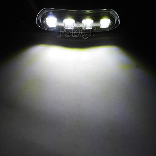 Pseqt 3.8'' Waterproof Boat Marine Led Lights Courtesy Interior Deck Light Navigation Transom Stern Cabin Lighting For Pontoon Fishing Boat Kayak Sailboat Bass Boat Vessel 12V 24V (White 4Pcs) #TOP1