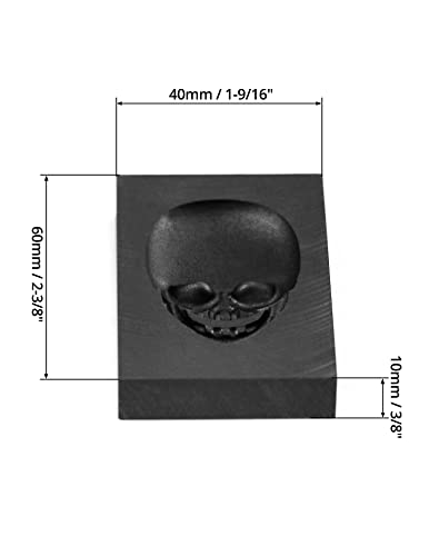 Qwork Casting Mold, Skull Graphite Casting Ingot Mold Crucible Mould For Melting Casting Refining Gold Silver Metal Aluminum Copper Brass (60Mm X 40Mm) #TOP5