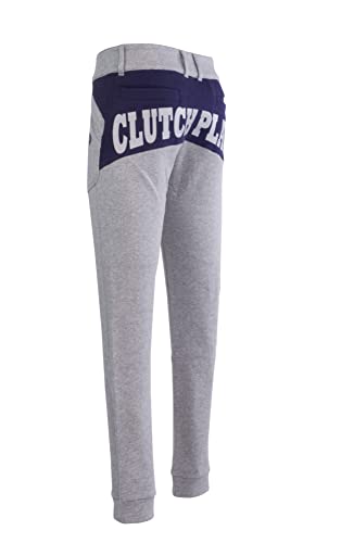 クラッチプレーヤー ゴルフウェア ジョガーパンツ ヒップロゴ 春 & 秋 メンズ ストレッチ ゴルフパンツ(ライトグレー・Mサイズ・股下73cm)