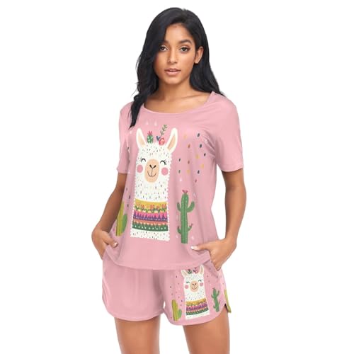 Pyjama floral lama léger anti-transpiration pour l'été