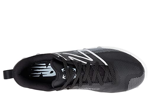 New Balance Men's FreezeLX V4 Low Lacrosse Shoe, Black/Grey/Polar Blue, 8 Medium US