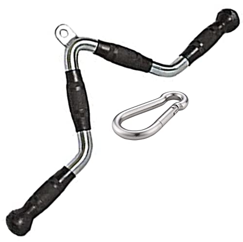 Image of Gyming World V Handle | Attachment, Cable Cross Handle | with 4 Rubber Grip and Safety Lock