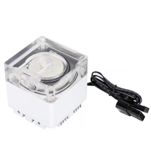 Acouto 3000 U/min, Schnelle Wärmeableitung, Computer-Pumpe, 800 L, 3–5 Meter, PC-Pumpe, Weiße Meter-, eine Leistungsstarke Computer-, PC-Kühlpumpe, Tank, Kühlpumpe (WHITE)