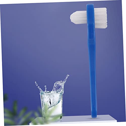 BATHVEVE 6 Stück Kleine Zahnbürsten für Zahnersatz Doppelköpfige Prothesenbürste Ergonomischer Griff Sanfte für Vollständige und Teilprothesen für Empfindliche Zähne – Bild 3
