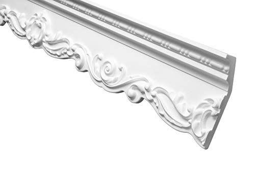 Facile da lavorare: grazie al peso ridotto, la barra in stucco è molto facile da applicare e poi verniciare con tutte le pitture murali a base di lattice, acrilico o acqua. Per un taglio perfetto di angoli interni ed esterni, si consiglia di utilizzare un cassetto obliquo.