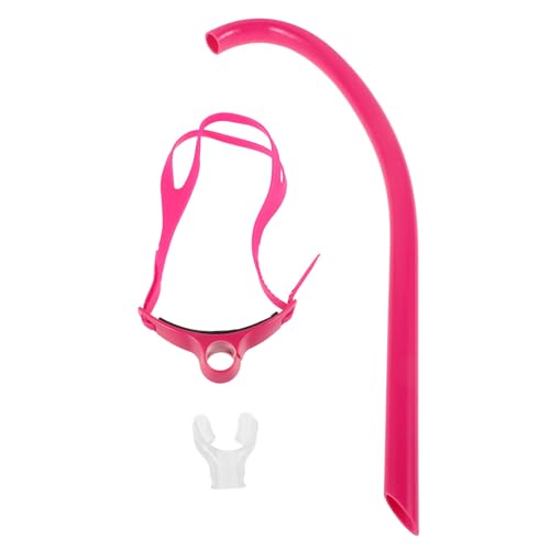 Alipis Snorkel Frontal para Natación de Entrenamiento Adultos, Tubo Único Ajustable, Material Silicona Suave, Color Rosa, Equipo Snorkel para Nadar y Buceo, Accesorios Deportivos