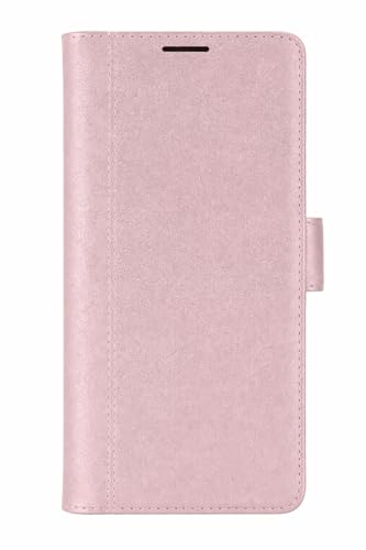 Image of FASHINA S26 Leather Flip Wallet Case with Magnetic Closure, Card Holder Slots, Shockproof Inner Cover, Premium Leather Finish for Complete 360 Protection Rose Gold