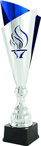 Art-Trophies at82781 Trophée de Sport, Argent/Bleu, Taille Unique