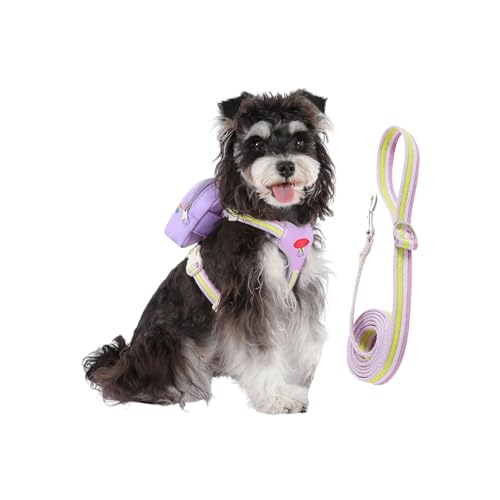 Arnés para perros - Accesorio reflectante transpirable para mascotas - Conjunto de arneses y cuerda de tracción para cachorros | Para cachorros pequeños, medianos y grandes para caminar diariamente,
