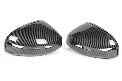 バックミラー 車外装リアビューハウジング に適合するTT TTS TTRS用 に適合するMK2 (8J) R8 (42) 2007-2014用 カーボンルック グロスブラック ミラーカバー ビューキャップ アウトシェル(カーボン調)
