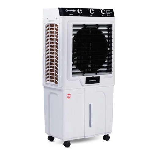 Image of Turbo 100 Air Cooler |100Ltr Tank Capacity | 18 Inch Fan | Big Ice-Chamber | 3-Speed with Auto Swing | 4-Way Air Deflection | Dense Anti-Bacto Honeycomb Cooling Pads