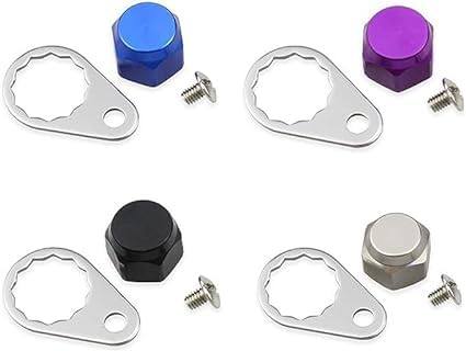 M7 Fishing Reel Screws Nut Caps, Metal Fishing Reel Handle Screw Cap Crank Nuts and Locking Plate Replacement for Left and Right Hand Plate DIY Fishing Accessory Hunting Fishing Reels and Accessories