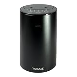 TOKAIZ アロマディフューザー 水なし 【朝・夜香りが切り替えできる】デュアル噴霧式 コードレス アロマ コンパクト 小型 静音 タイマー機能 usb充電式 ディフューザー 玄関 寝室 車用 オフィス TAD-003 (ブラック)