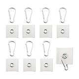 Set completo incluso: ogni confezione contiene 8 ganci morbidi su entrambi i lati e 8 clip di rilascio in alluminio, fornendo tutto il necessario per appendere e installare in modo efficiente.